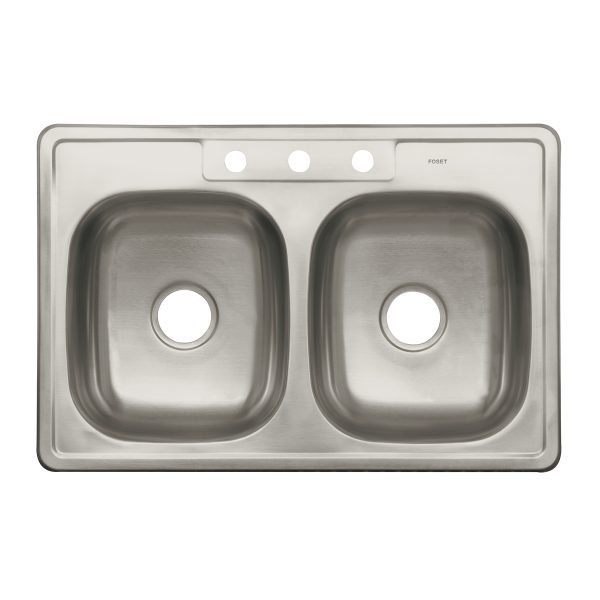 47024 - Tarja de empotrar 84x56cm doble tina, Foset Basic
