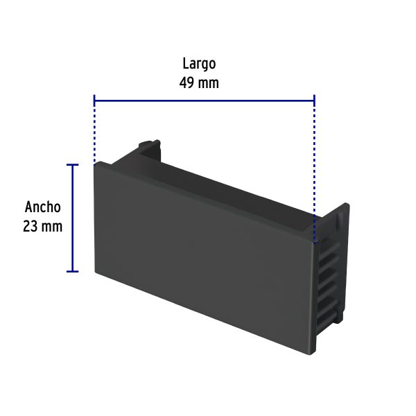 47996 - Tapón ciego, 1 módulo, línea Española, color negro, Volteck