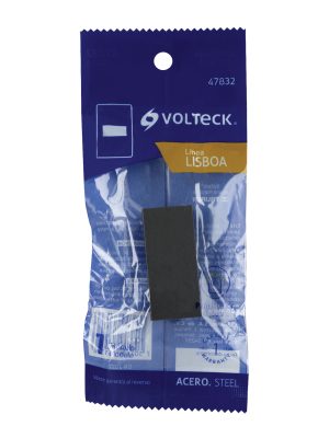 47832 - Tapón ciego acero inox de 1 módulo, línea Lisboa, Volteck