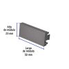 47832 - Tapón ciego acero inox de 1 módulo, línea Lisboa, Volteck