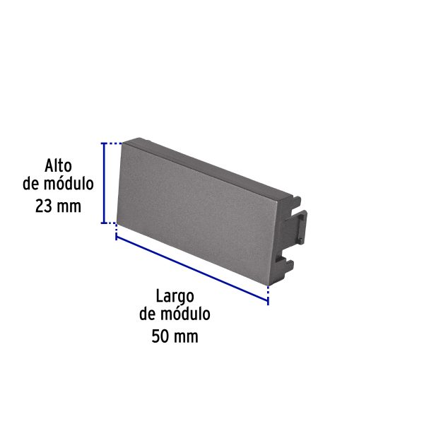 47832 - Tapón ciego acero inox de 1 módulo, línea Lisboa, Volteck