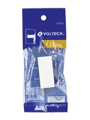 47952 - Tapón ciego blanco de 1 módulo, línea Lisboa, Volteck