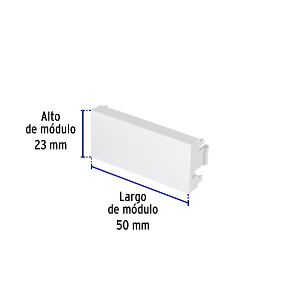 47952 - Tapón ciego blanco de 1 módulo, línea Lisboa, Volteck