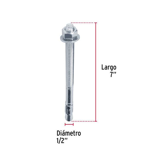 46675 - Bolsa con 4 taquetes arpón 1/2' x 7', Fiero