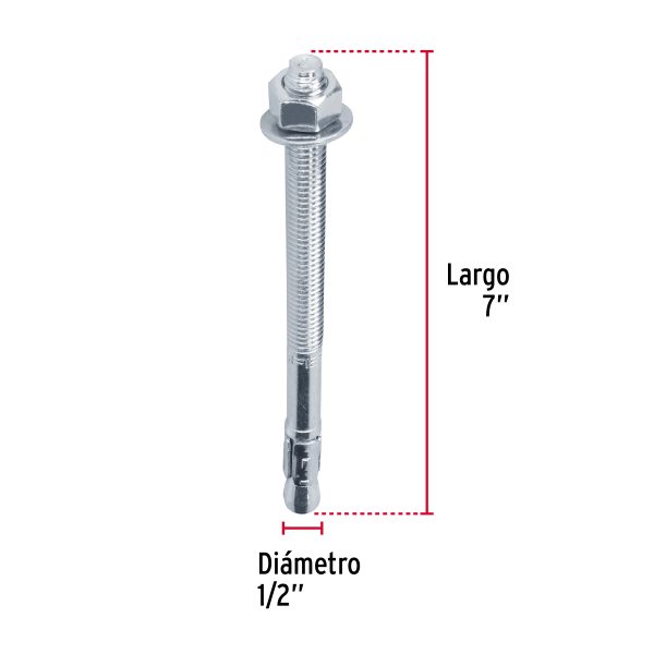 46650 - Caja con 25 taquetes arpón de 1/2' x 7', Fiero