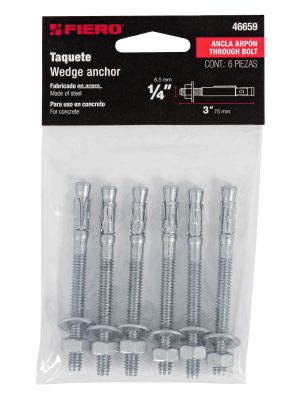 TAE-1-4A3E1.jpg 46659 - Bolsa con 6 taquetes arpón 1/4' x 3', Fiero