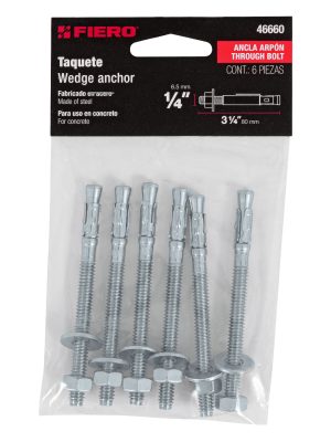 TAE-1-4A4E1.jpg 46660 - Bolsa con 6 taquetes arpón 1/4' x 3-1/4', Fiero