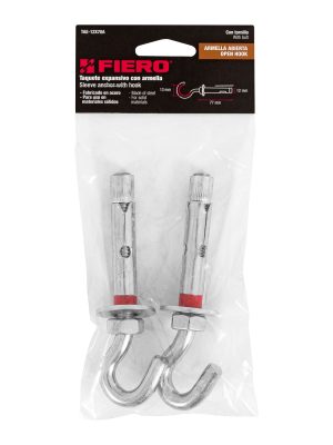 47566 - Bolsa con 2 taquetes expansivos 12x75 mm con armella abierta