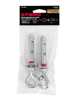 47562 - Bolsa con 2 taquetes expansivos 12x75 mm con armella cerrada