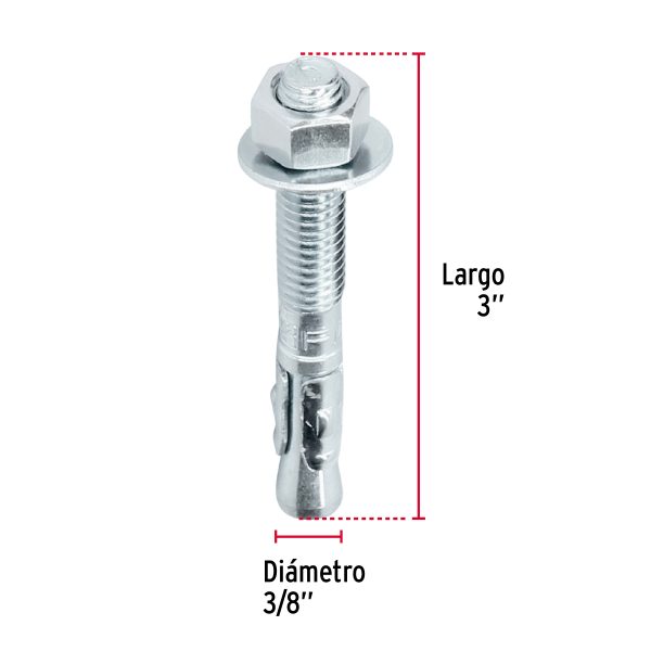 46641 - Caja con 50 taquetes arpón de 3/8' x 3', Fiero