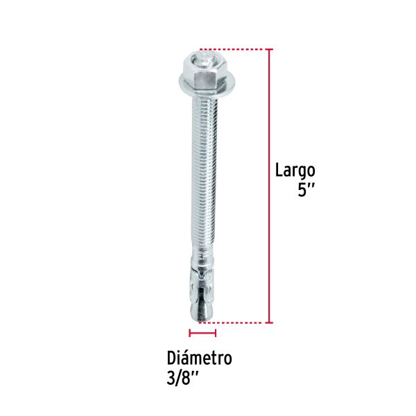 46669 - Bolsa con 6 taquetes arpón 3/8' x 5', Fiero