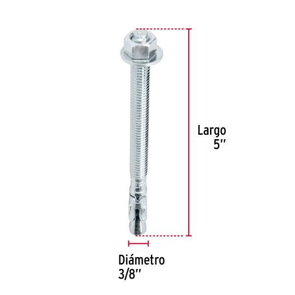 46644 - Caja con 50 taquetes arpón de 3/8' x 5', Fiero