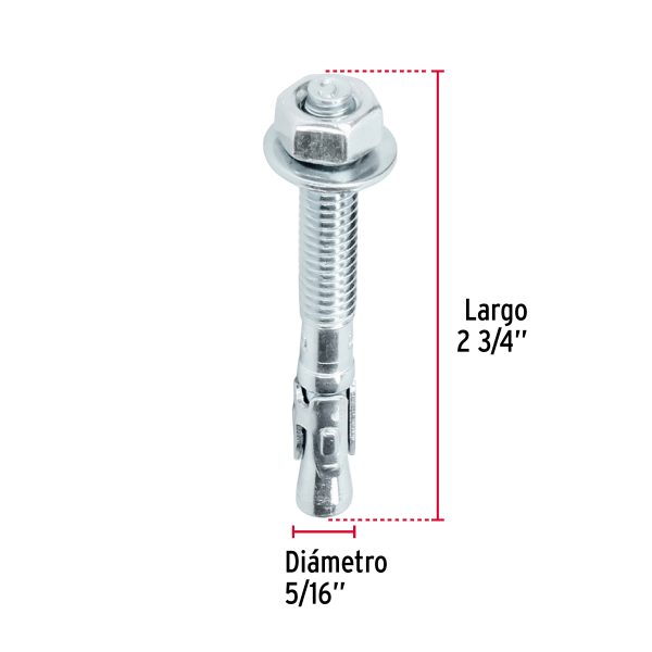 46637 - Caja con 100 taquetes arpón de 5/16' x 2-3/4', Fiero
