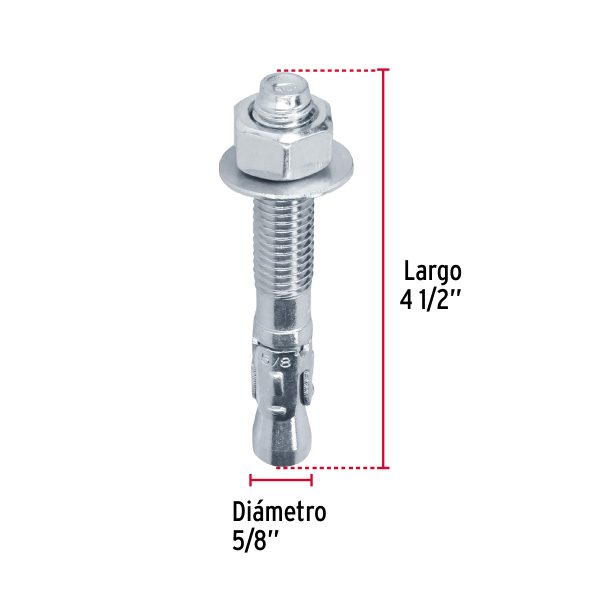 46677 - Bolsa con 2 taquetes arpón 5/8' x 4-1/2', Fiero