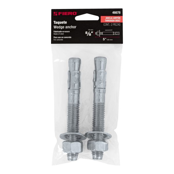 46678 - Bolsa con 2 taquetes arpón 5/8' x 5', Fiero