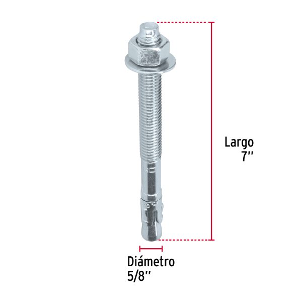 46680 - Bolsa con 2 taquetes arpón 5/8' x 7', Fiero