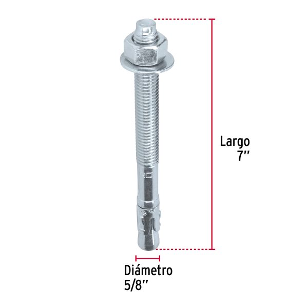 46655 - Caja con 25 taquetes arpón de 5/8' x 7', Fiero