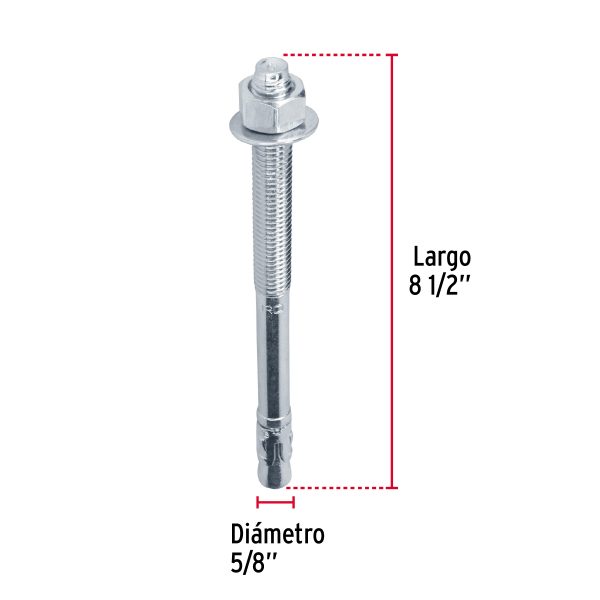 46681 - Bolsa con 2 taquetes arpón 5/8' x 8-1/2', Fiero