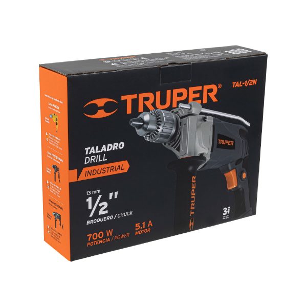 16665 - Taladro 1/2' 700 W, industrial, Truper