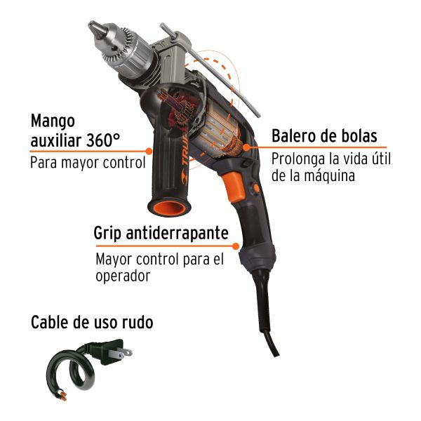 16665 - Taladro 1/2' 700 W, industrial, Truper