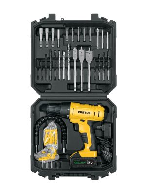 TALI-12PK2.jpg 27120 - Kit taladro 3/8', 12V, 33 accesorios, en estuche, PRETUL