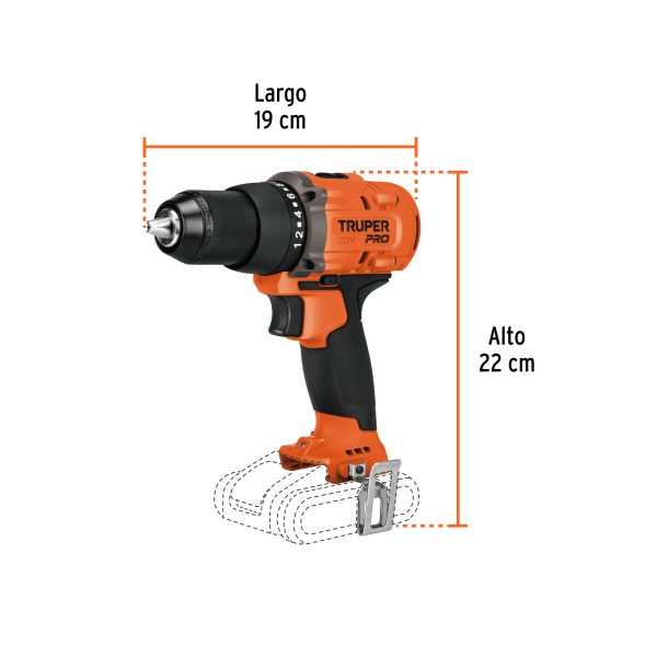 103250 - Taladro 1/2', 20V, sin accesorios, PRO