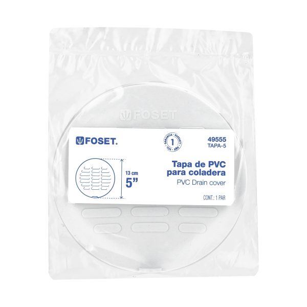 49555 - Juego 2 tapas para coladera de 5', Foset