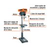 16182 - Taladro de piso 17', 1-1/2 HP (1200 W), broquero 5/8',Truper