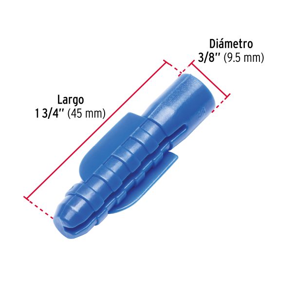 40748 - Bolsa con 20 taquetes de plástico 3/8', Fiero