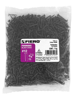 44936 - Bolsa con 1 kg de tachuelas pavonadas No. 12, Fiero