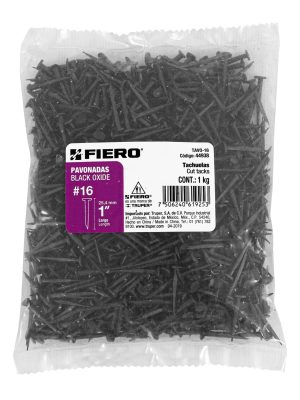 44938 - Bolsa con 1 kg de tachuelas pavonadas No. 16, Fiero