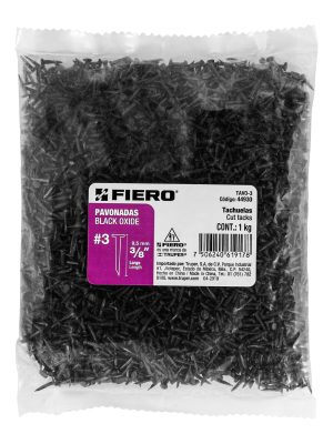 44930 - Bolsa con 1 kg de tachuelas pavonadas No. 3, Fiero