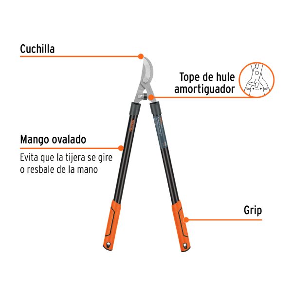 TB-122FC1.jpg 18399 - Tijera para ramas 70 cm, Classic, mgos tubulares, TRUPER
