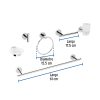 47973 - Juego de 6 accesorios para baño acabado cromo, Foset Tubig