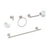 47974 - Juego de 6 accesorios para baño acabado satín, Foset Tubig