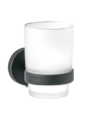TBA-71M.jpg 45957 - Portavaso cepillero negro con vaso de vidrio, Foset Túbig
