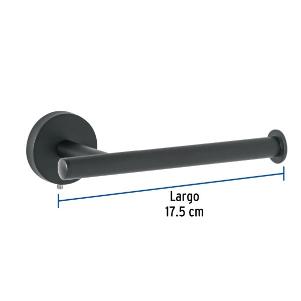 TBA-72MFC2.jpg 45960 - Portarrollo metálico acabado negro, Foset Túbig