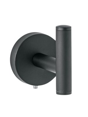 TBA-73M.jpg 45963 - Gancho sencillo metálico acabado negro, Foset Túbig