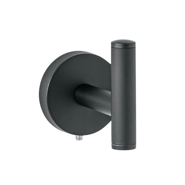 45963 - Gancho sencillo metálico acabado negro, Foset Túbig