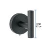45963 - Gancho sencillo metálico acabado negro, Foset Túbig