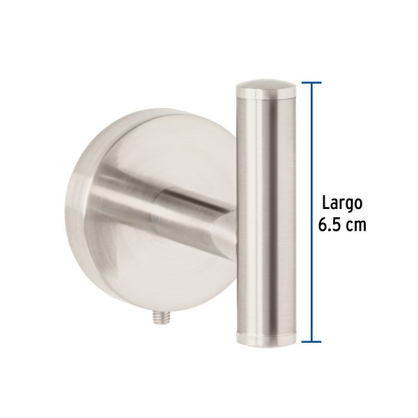 45962 - Gancho sencillo metálico acabado satín, Foset Túbig