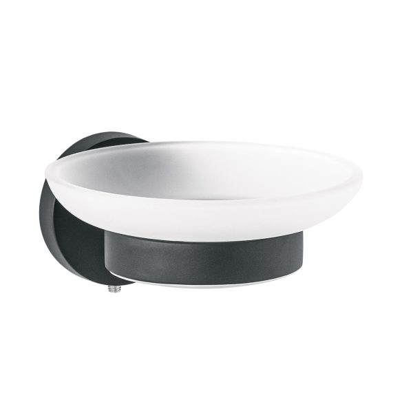 TBA-74M.jpg 45966 - Jabonera metálica negro con plato de vidrio, Foset Túbig