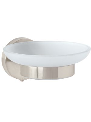 TBA-74N.jpg 45965 - Jabonera metálica satín con plato de vidrio, Foset Túbig