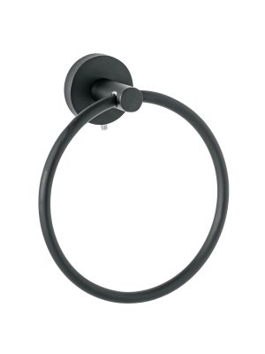 TBA-77M.jpg 45975 - Toallero argolla metálico acabado negro, Foset Túbig