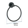 45975 - Toallero argolla metálico acabado negro, Foset Túbig