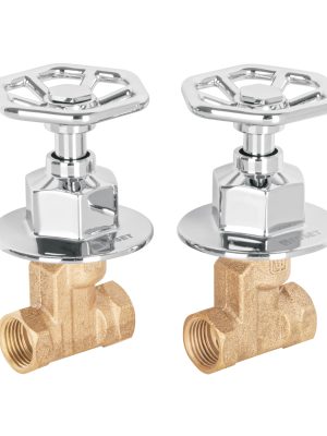 46783 - Juego llaves empotrar roscables, volante cromo, Túbig