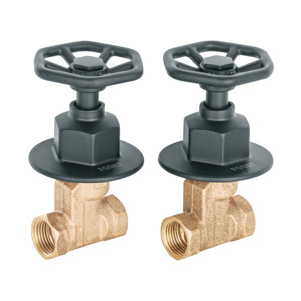 46785 - Juego llaves empotrar roscables, volante negro, Túbig