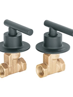 46779 - Juego llaves empotrar roscables, palanca negro, Túbig