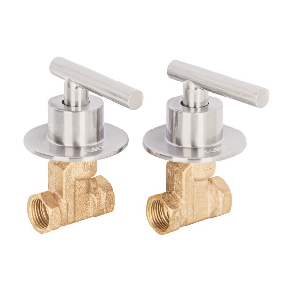 46778 - Juego llaves empotrar roscables, palanca satín, Túbig