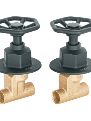 46788 - Juego llaves empotrar soldables, volante negro, Túbig